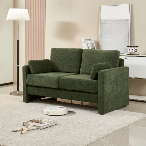 Small Contemporary Loveseat Sofa 58 (4 Colors)