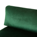 Emerald Green Velvet Deco Modular 2-Piece Sofa 111W