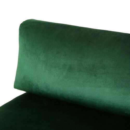 Emerald Green Velvet Deco Modular 2-Piece Sofa 111W