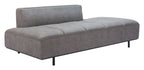 Confection Faux Leather Armless Sofa Day Bed 79