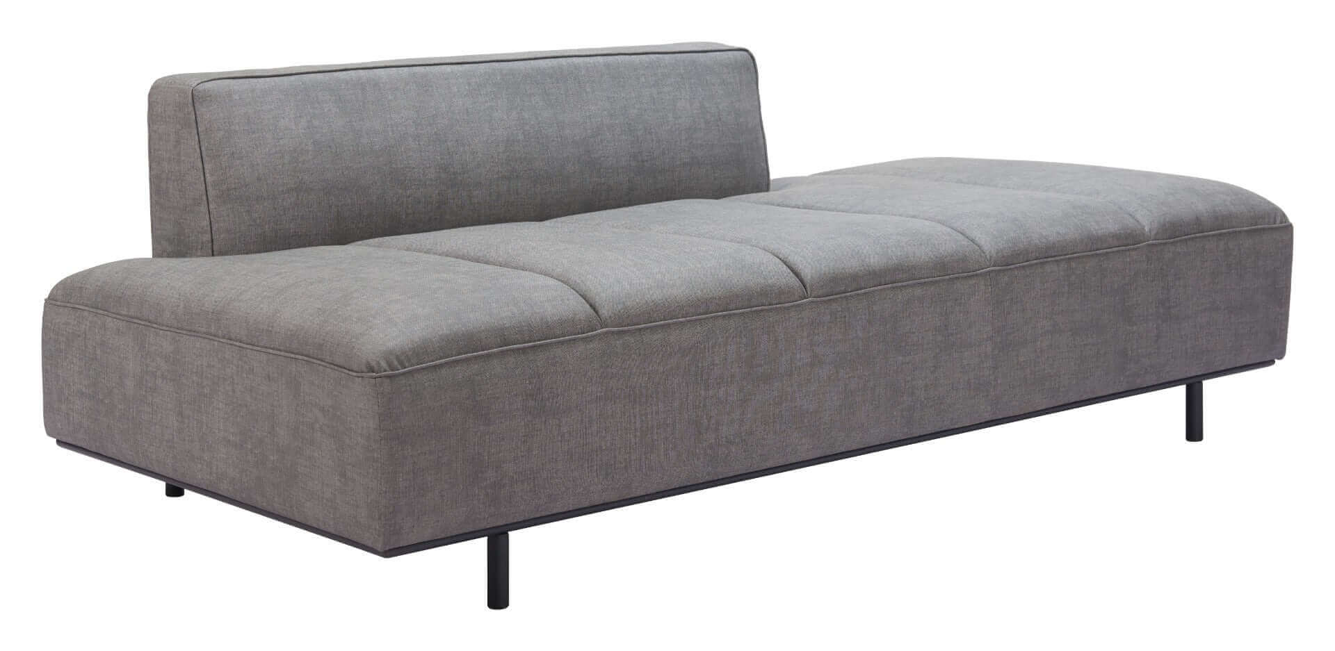 Confection Faux Leather Armless Sofa Day Bed 79