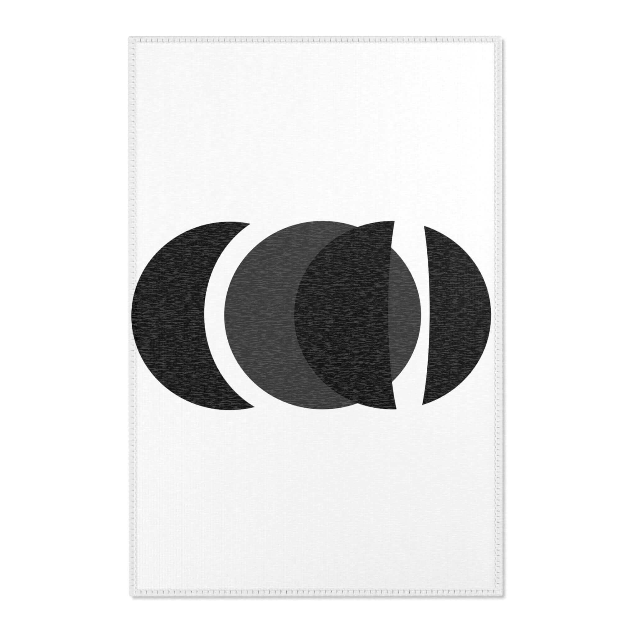 Area Geometric Design Black and White Throw Rug (3 Sizes)