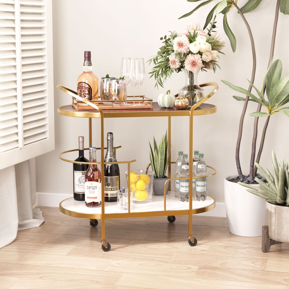 Antalya Swanky Two Tier Bar Cart