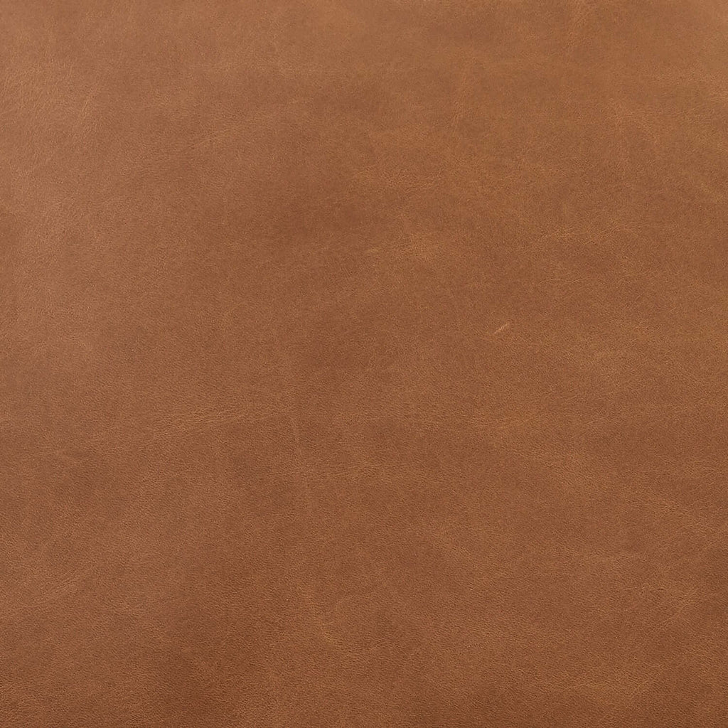 Jasmine Top Grain Brown Leather Swivel Accent Chair