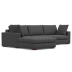 Charlie Modern Deep Seat Sectional Chaise Sofa 122 (2 Colors)