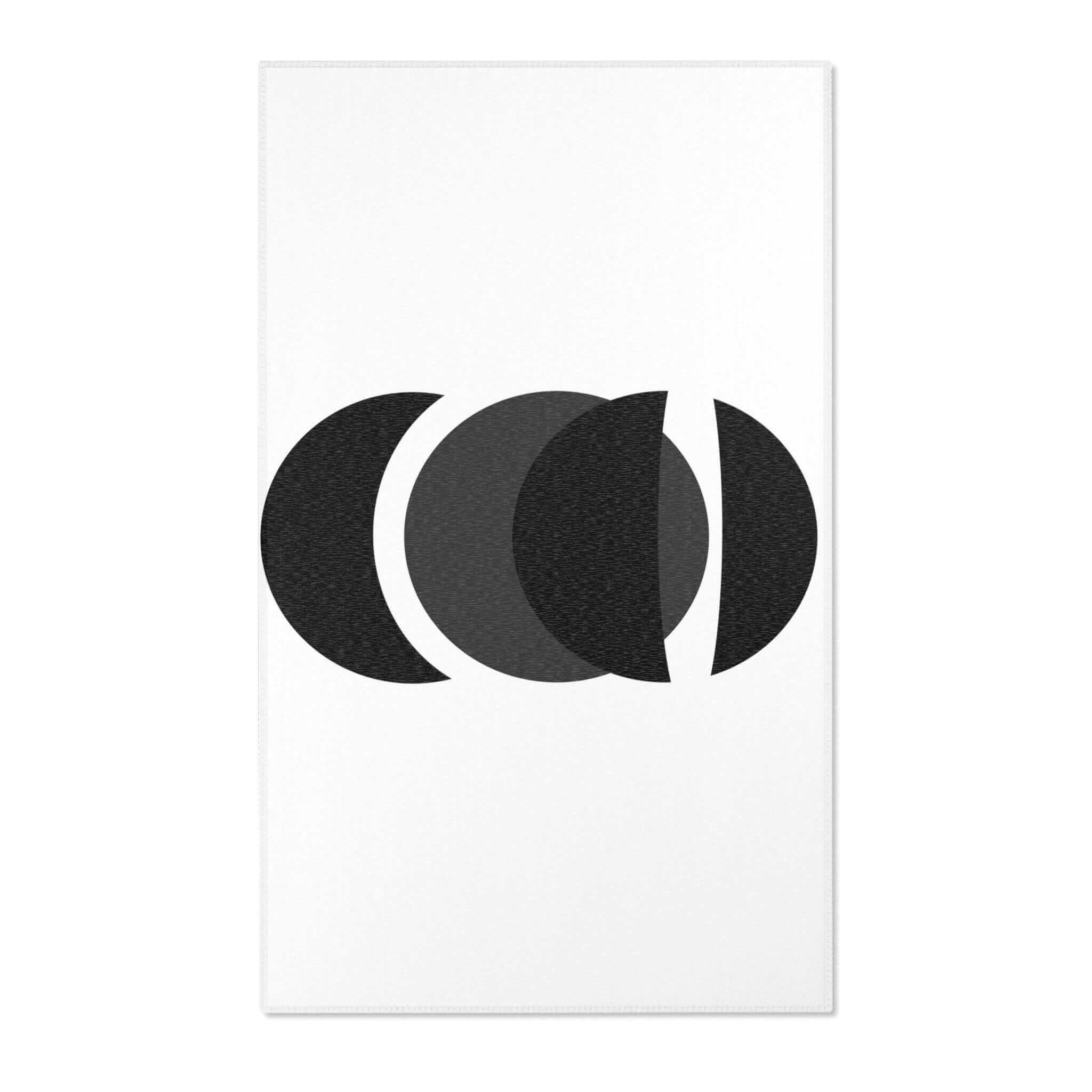 Area Geometric Design Black and White Throw Rug (3 Sizes)