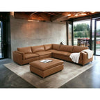 Brighton Leather 5 Piece Modular Corner Sofa Sectional 142