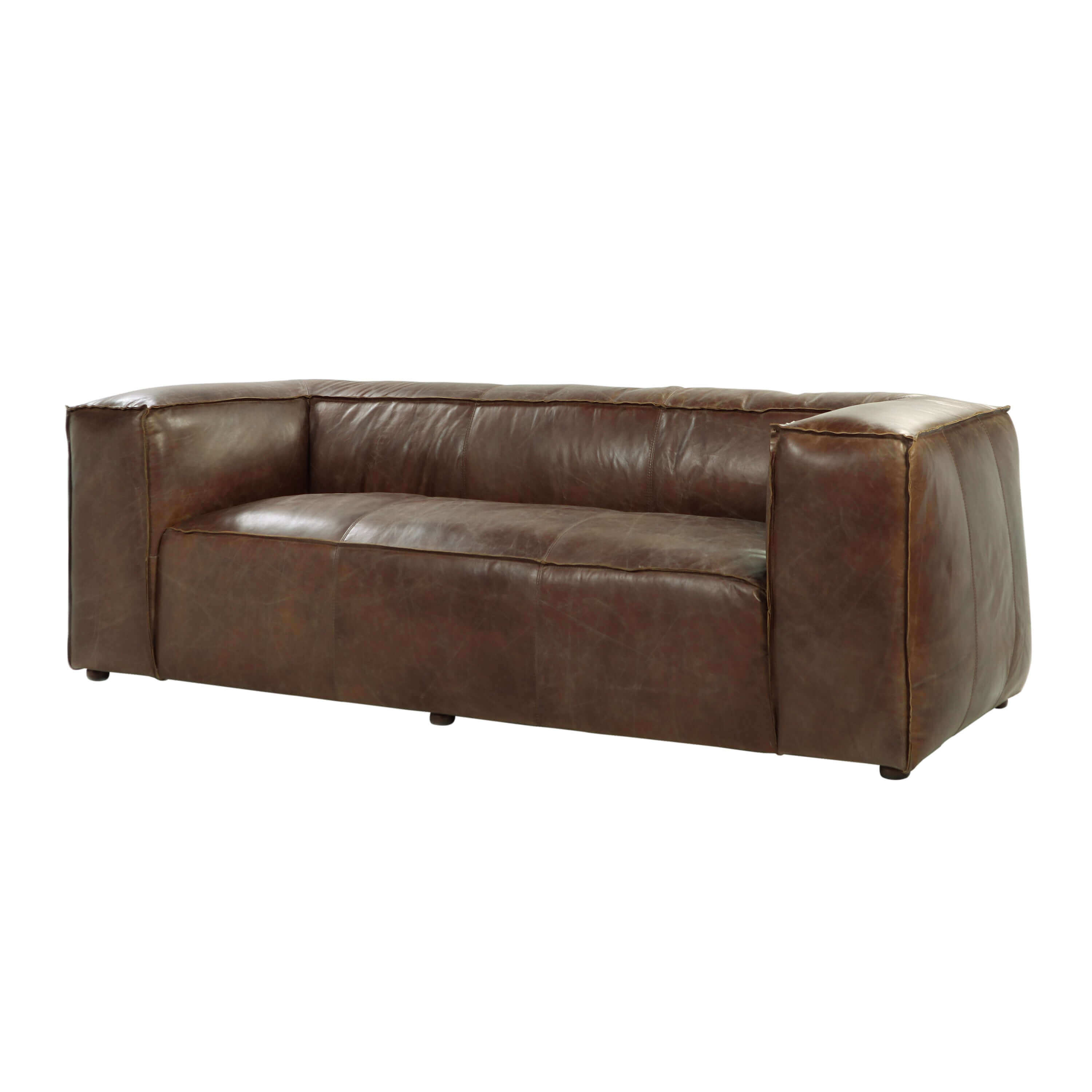 Classic Brancaster Top-Grain Leather Sofa 98L