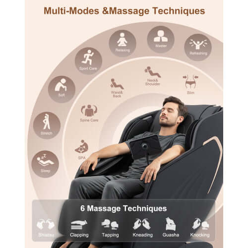 Full Body Zero Gravity Massage Chair with SL-Track and Back Heating