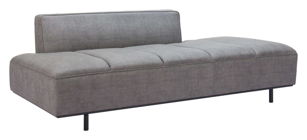 Confection Faux Leather Armless Sofa Day Bed 79