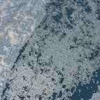 Blue Abstract Wave Poly Fiber Area Rug (2 Sizes Med-Large)