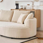 Curvy Left-Facing Chaise Sofa Sectional 123 (2 Colors)