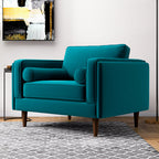 Amber MCM Velvet Accent Lounge Chair