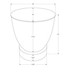 Hammered Metal Round Drum Accent Table 20' (3 Colors)