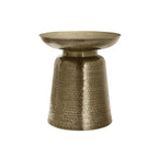 Hammered Metal Round Drum Accent End Table 20 (4 Colors)