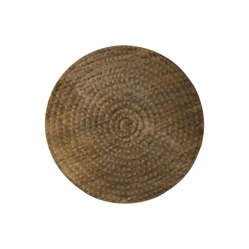 Hammered Metal Round Drum Accent End Table 20 (4 Colors)