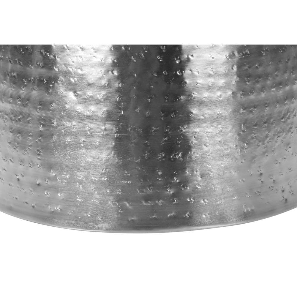 Hammered Metal Round Drum Accent End Table 20 (4 Colors)