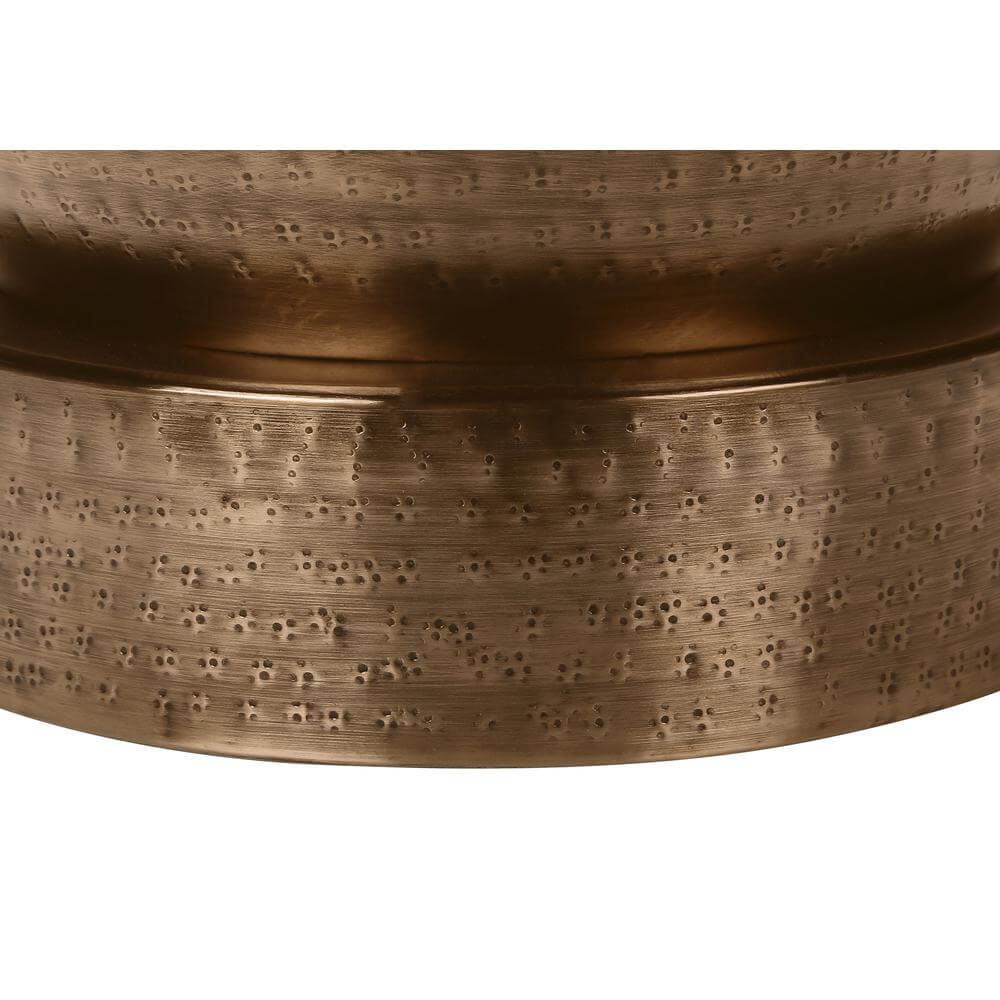Hammered Metal Round Drum Accent Table 20' (3 Colors)