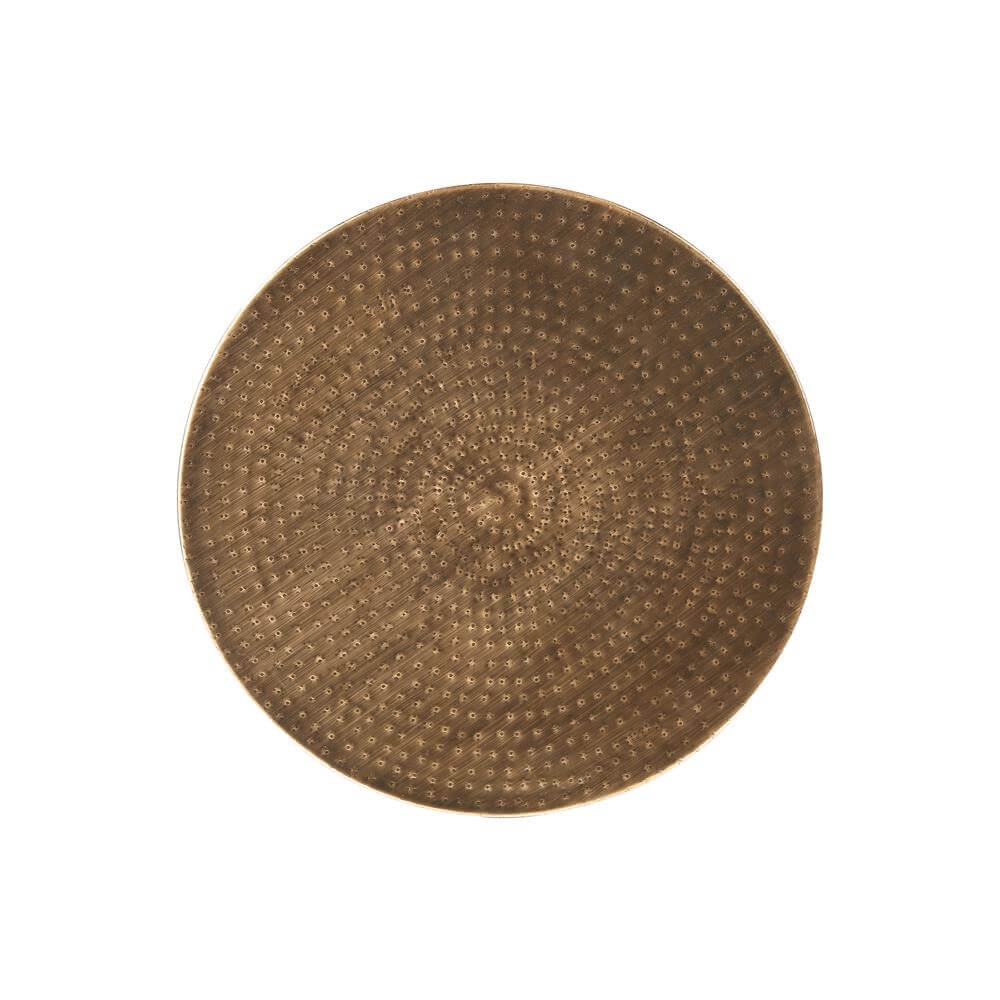 Hammered Metal Round Drum Accent Table 20' (3 Colors)