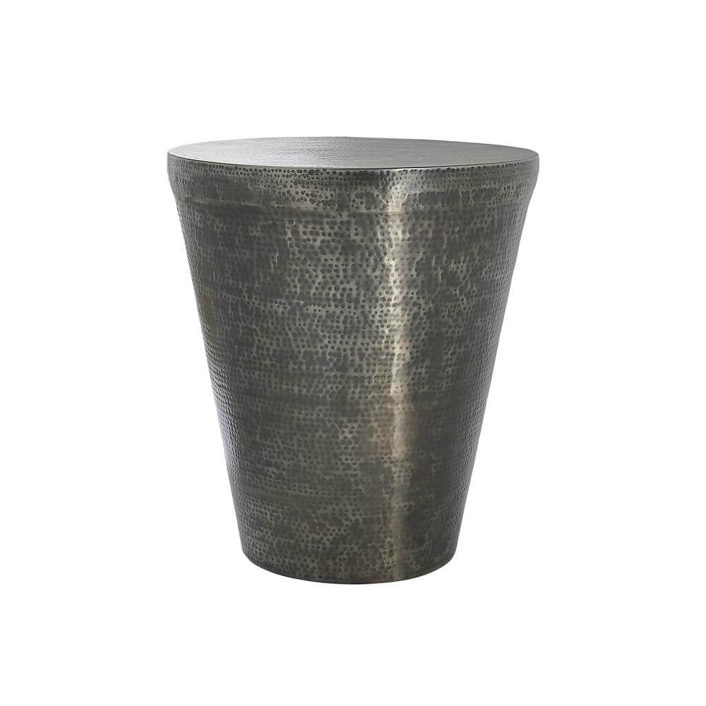 Hammered Metal Cone Accent Table (3 Colors)