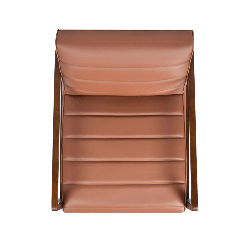 Kenneth Modern-Transitional Leather Lounge Accent Chair