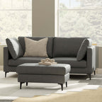 Ava MCM Gray Performance Fabric Sofa Loveseat 76L (2 Color Options)