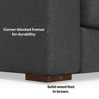 Charlie Deep Seater Loveseat Sofa 78' (2 Colors)