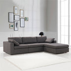 Cecilia Dark Gray Modular Chaise Sofa Sectional 121