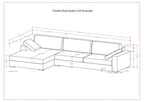 Charlie Modern Deep Seat Sectional Chaise Sofa 122 (2 Colors)
