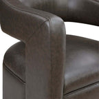 MCM Accent Faux Leather Swivel Chair (2 Colors)