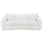 Isabella Modern Soft Boucle Fabric Tight Back Sofa in White 90