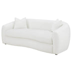 Isabella Modern Soft Boucle Fabric Tight Back Sofa in White 90