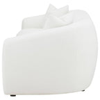 Isabella Modern Soft Boucle Fabric Tight Back Sofa in White 90