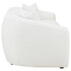 Isabella Modern Soft Boucle Fabric Tight Back Sofa in White 90