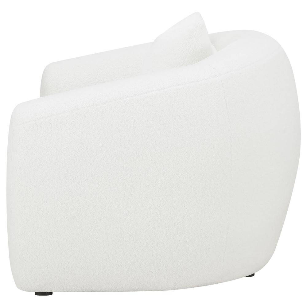 Isabella Tight Back White Boucle Lounge Chair