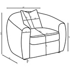 Isabella Tight Back White Boucle Lounge Chair