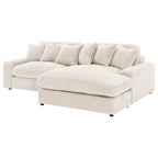 Blaine Corduroy Reversible Chaise Sofa Sectional (2 Colors)