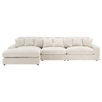 Blaine Corduroy Reversible Chaise Sofa Sectional (2 Colors)