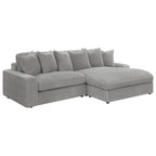 Blaine Corduroy Reversible Chaise Sofa Sectional (2 Colors)