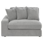 Blaine Corduroy Reversible Chaise Sofa Sectional (2 Colors)