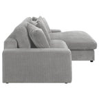 Blaine Corduroy Reversible Chaise Sofa Sectional (2 Colors)