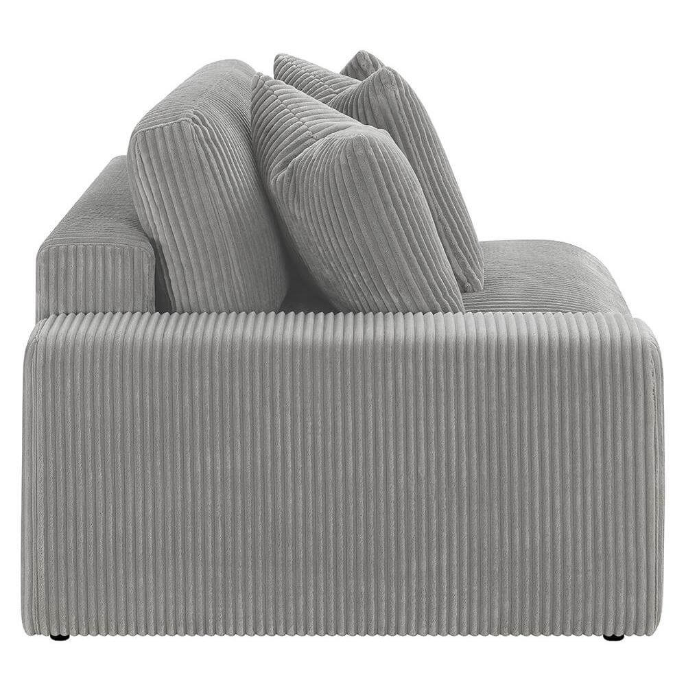 Blaine Corduroy Reversible Chaise Sofa Sectional (2 Colors)