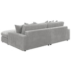 Blaine Corduroy Reversible Chaise Sofa Sectional (2 Colors)