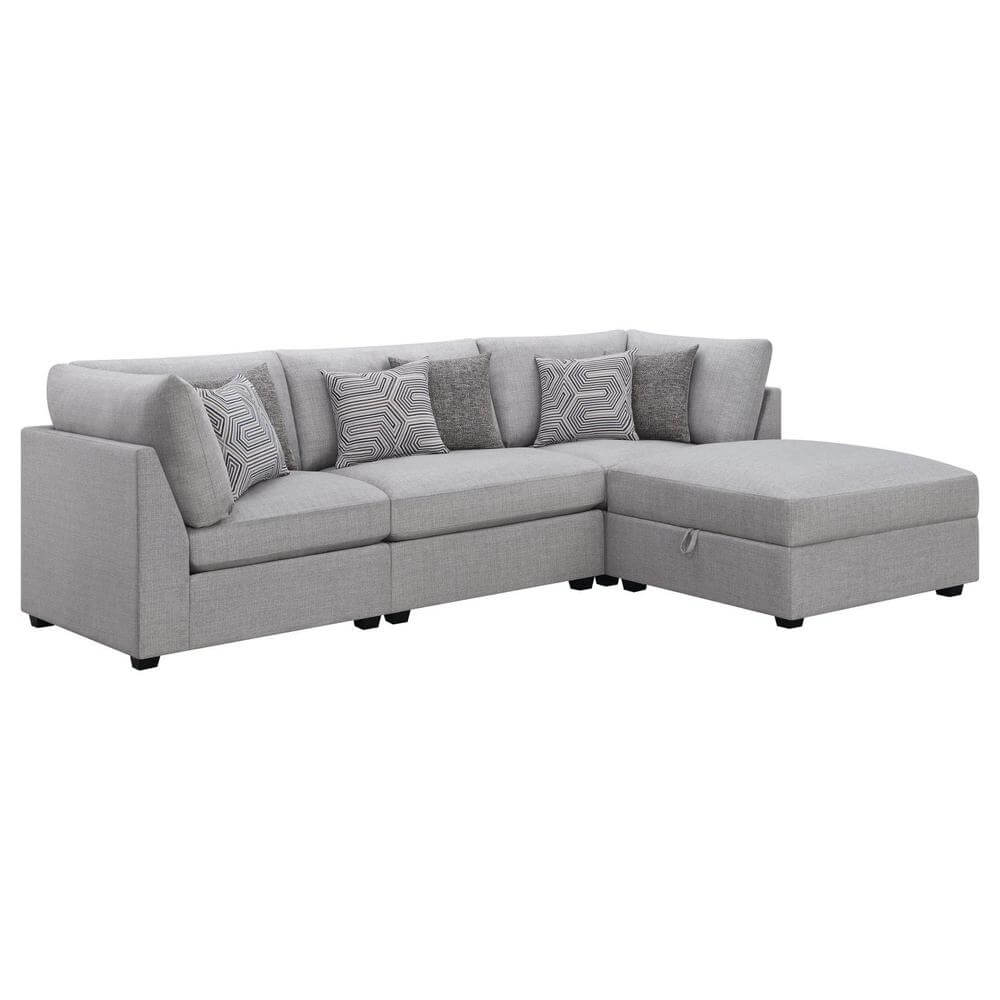 Cambria Modern Modular Fabric Sectional Sofa in Gray (Various Sizes)