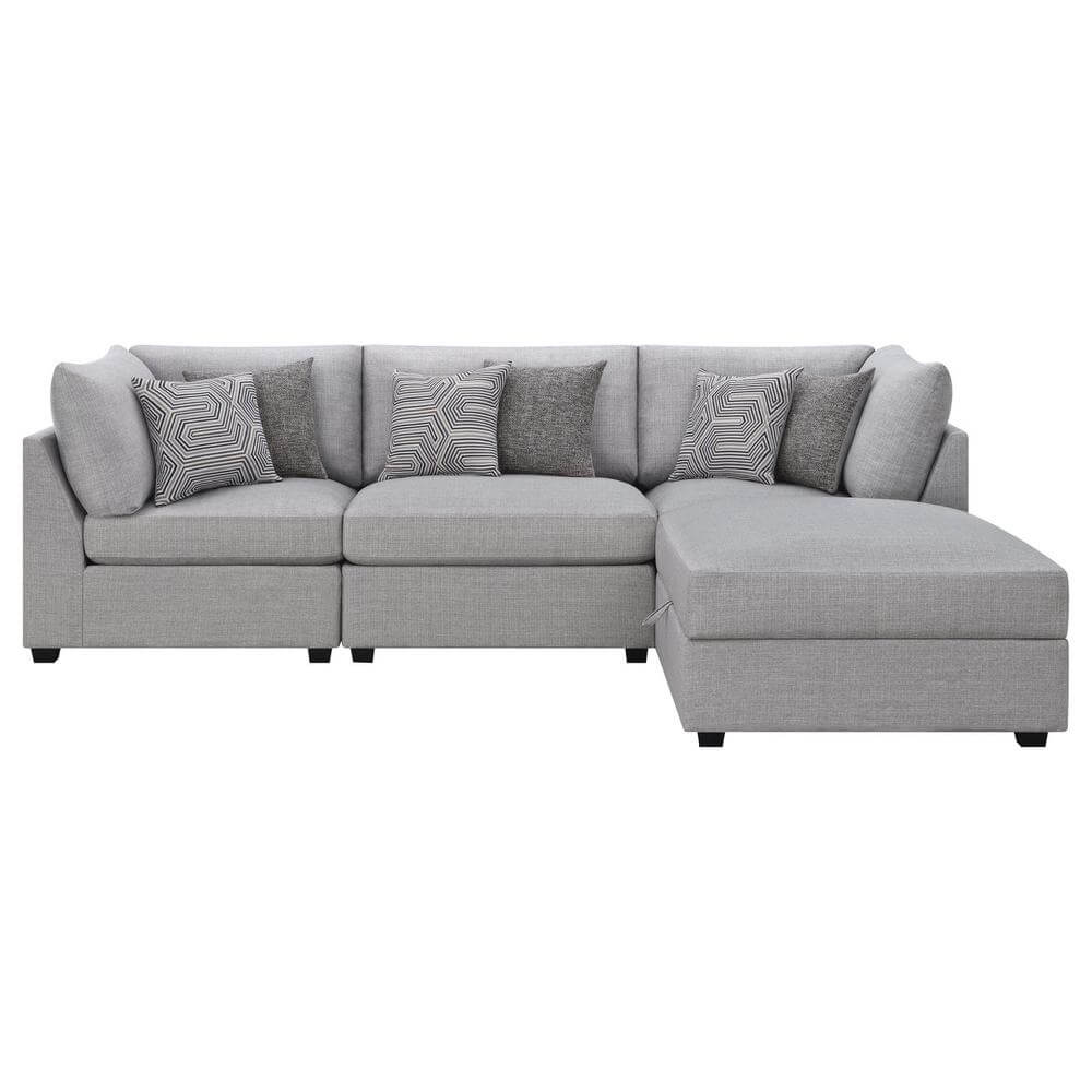 Cambria Modern Modular Fabric Sectional Sofa in Gray (Various Sizes)