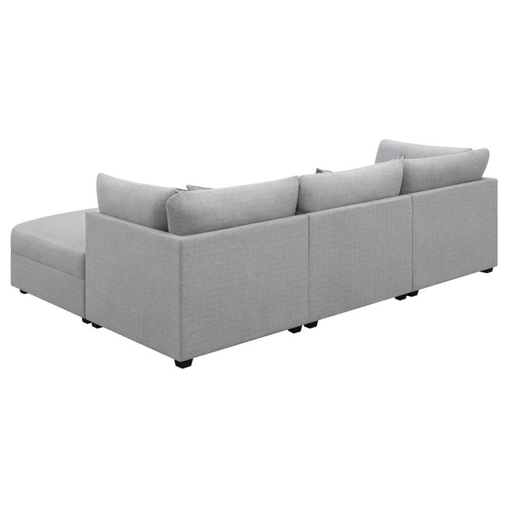 Cambria Modern Modular Fabric Sectional Sofa in Gray (Various Sizes)