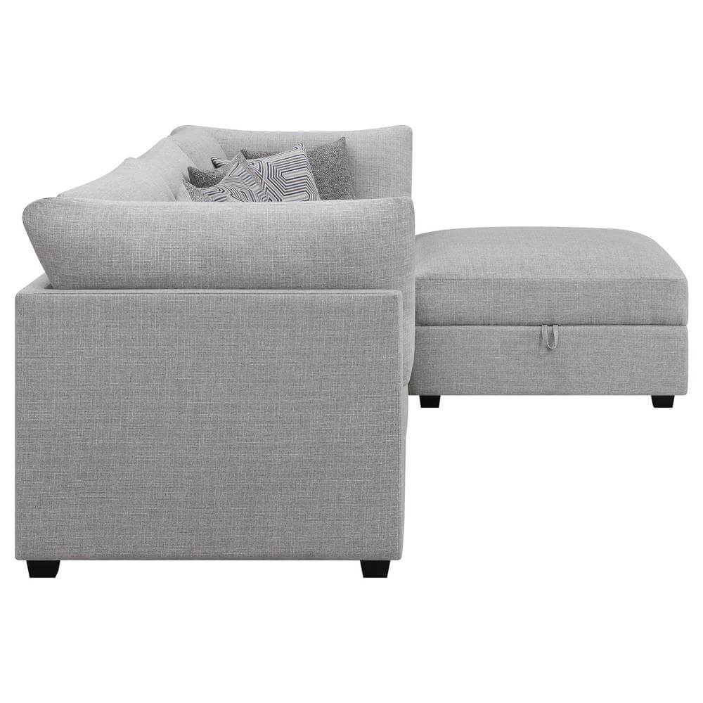 Cambria Modern Modular Fabric Sectional Sofa in Gray (Various Sizes)