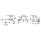 Cambria Modern Modular Fabric Sectional Sofa in Gray (Various Sizes)