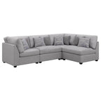 Cambria Modern Modular Fabric Sectional Sofa in Gray (Various Sizes)