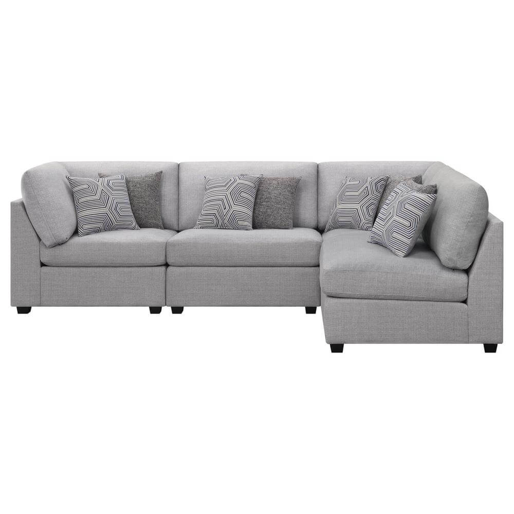 Cambria Modern Modular Fabric Sectional Sofa in Gray (Various Sizes)